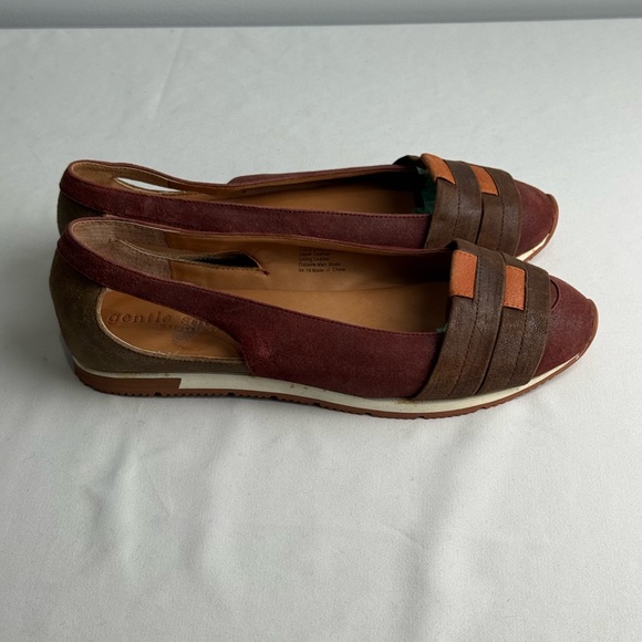 Gentle  Souls  by Kenneth Cole Leather Suede Luca Strap Size 8.5 Dark Maroon - Picture 7 of 14